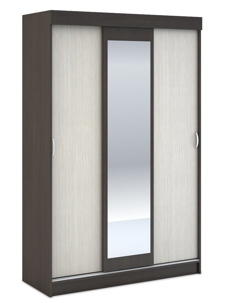 Šatní skříň BASIA 3D WK-551 se zrcadlem belfort/wenge