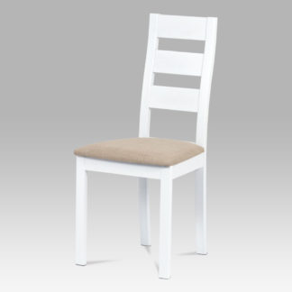 Jídelní židle BC-2603 WT, masiv buk/bílá barva