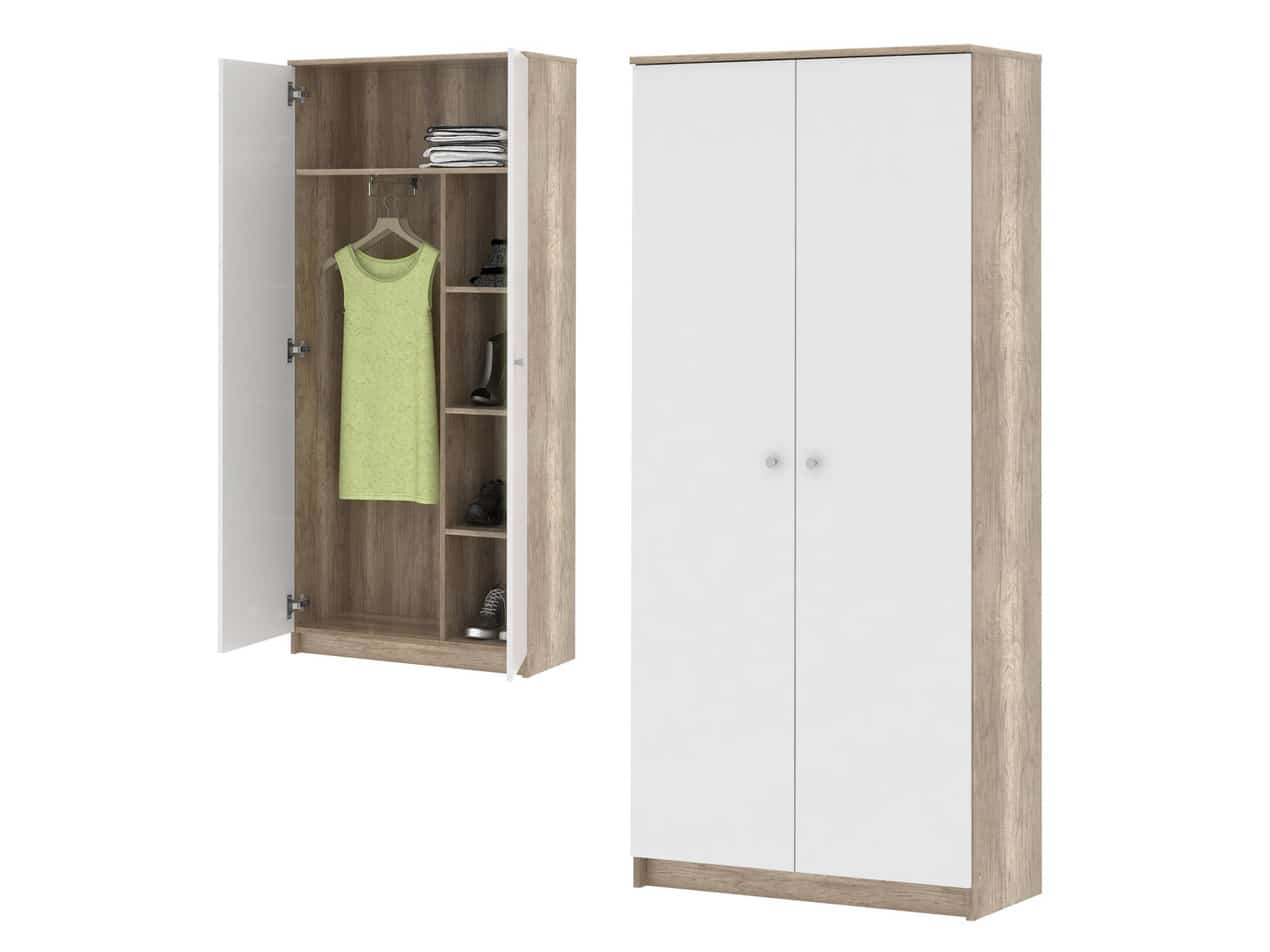 Skříň KV06, dub canyon/bílá