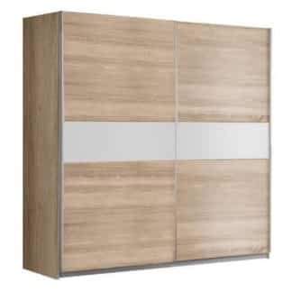 GOLDSTAR, šatní skříň, dub sonoma/bílá