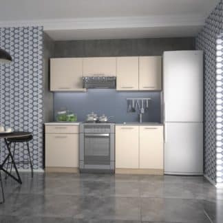 Kuchyně MARIJA 140/200 cm, korpus: dub sonoma, dveře: vanilka