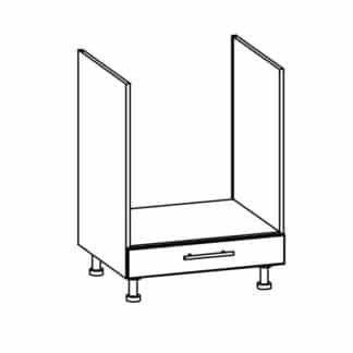 TIFFANY, dolní skříňka D60P pro vestavnou troubu, bílý lesk