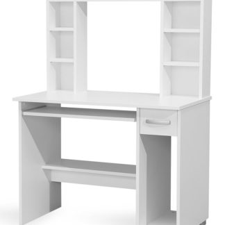 PC stůl s nástavcem DIONIS, bílá