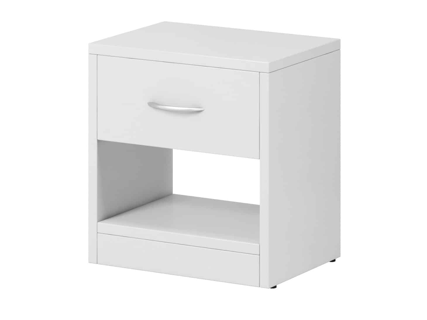 Noční stolek NEA 1S, bílý mat