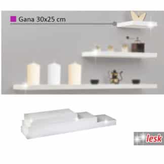 GANA police 30x25 cm, bílý lesk