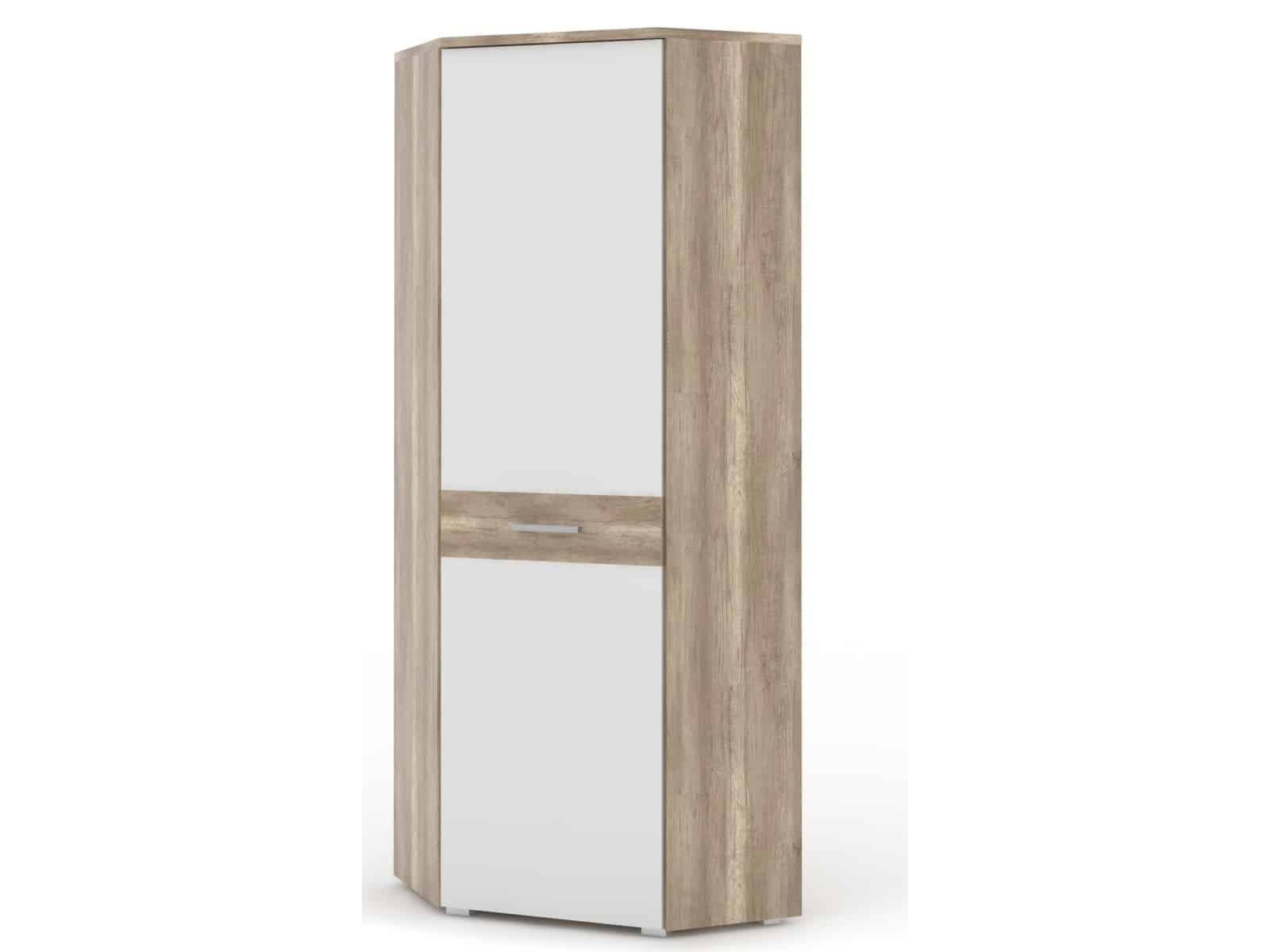 MAXIMO, skříň rohová policová MX23, canyon oak/bílý lesk