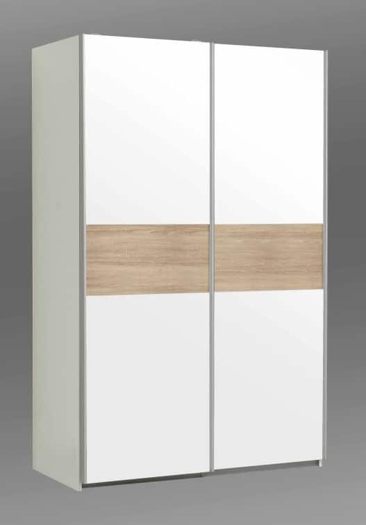 OHIO, šatní skříň OHS823E1, bílá/dub sonoma