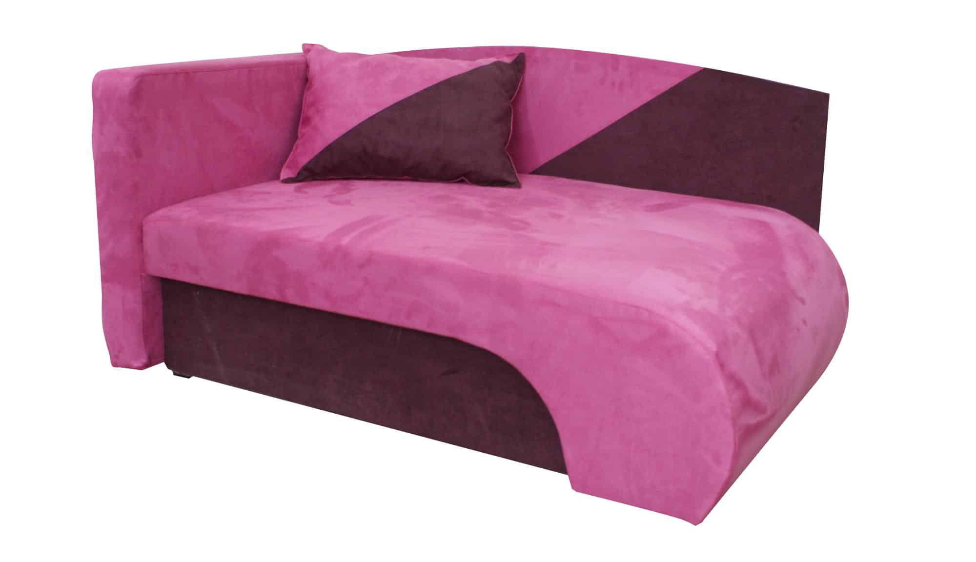 Křeslo  KAROLEK, růžová/fialová, levá