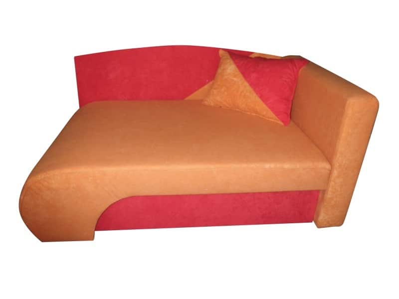 Křeslo  KAROLEK, oranžová/červená, pravá