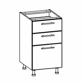 TIFFANY, dolní skříňka D45S3, bílý lesk