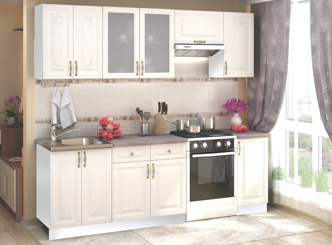 Kuchyně VICTORIE 180/240 cm, bílý santál