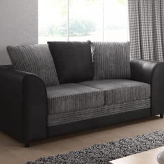 Dvojsedák DYLAN 2, šedá látka/černá látka