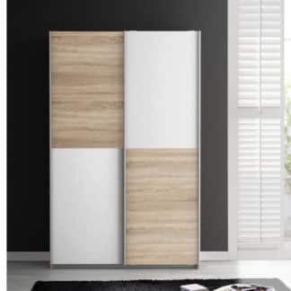 OHIO, policová skříň OHS722X4, dub sonoma/bílá