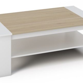 BERN konferenční stolek, bílá/dub sonoma