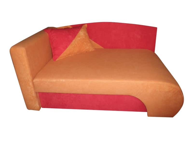 Křeslo  KAROLEK, oranžová/červená, levá