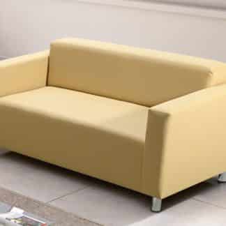 Dvojsedák HUGO 3, krémová ekokůže