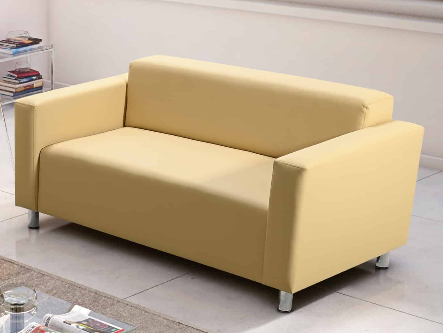 Dvojsedák HUGO 3, krémová ekokůže