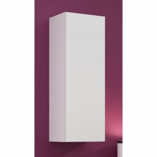 Závěsná vitrína "90" VIGO plná dvířka, bílá/bílý lesk