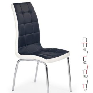 Židle K-186, černá/bílá