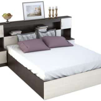 Postel BASIA 160x200 KP-552 se záhlavím belfort/wenge