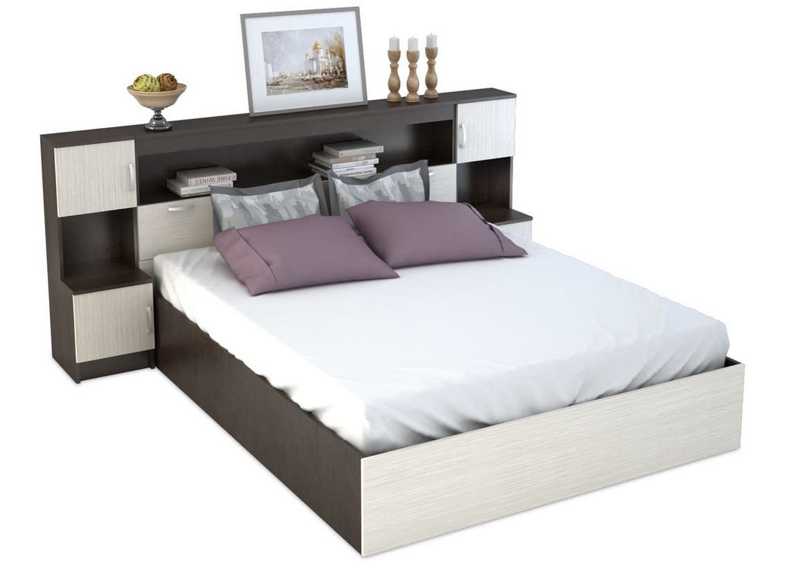 Postel BASIA 160x200 KP-552 se záhlavím belfort/wenge