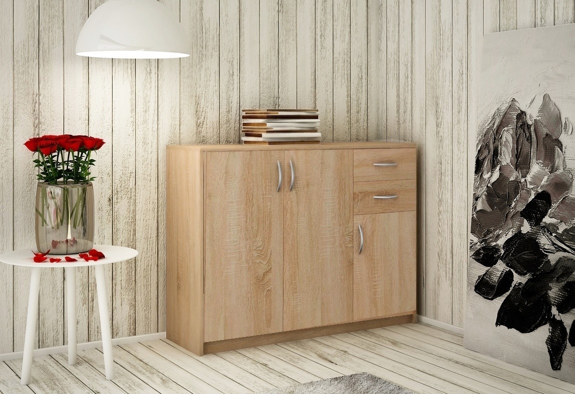HIT, komoda 3D2S, dub sonoma