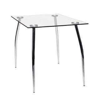 Jídelní stůl GRANADA, kov/sklo