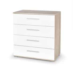 Komoda LIMA KM-3, dub sonoma/bílá