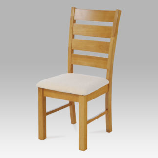 Jídelní židle WDC-181 OAK2, barva dub, potah béžový