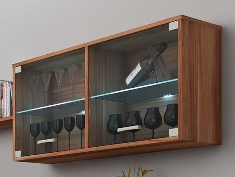 MAGIC, závěsná skříňka prosklená, švestka