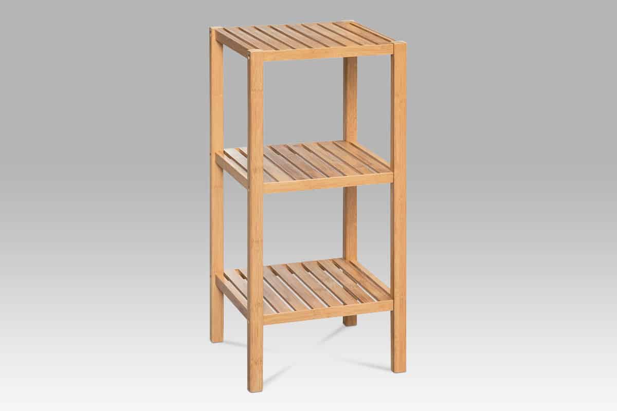 Regál DR-011-5, 3 police, lakovaný bambus