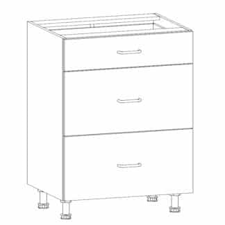 PROWANSJA dolní skříňka D60S3, borovice andersen