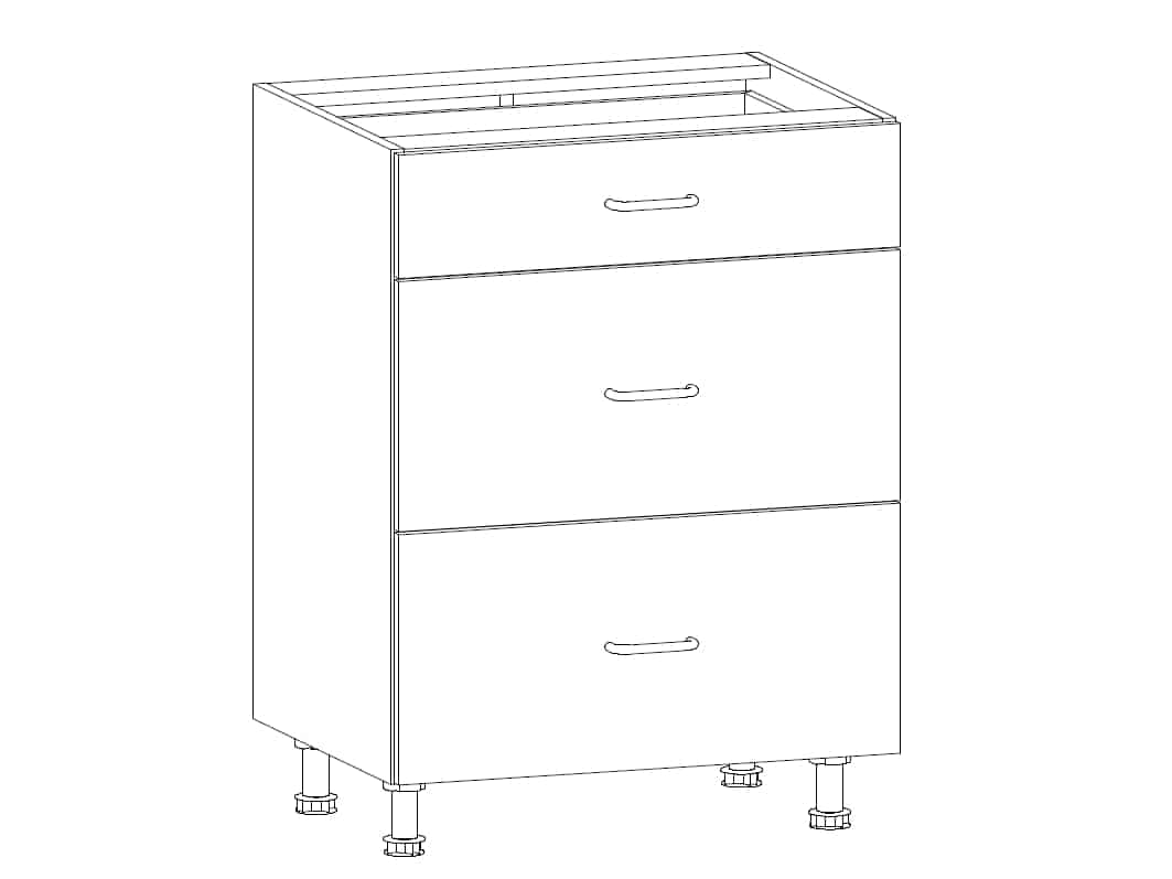 PROWANSJA dolní skříňka D60S3, borovice andersen