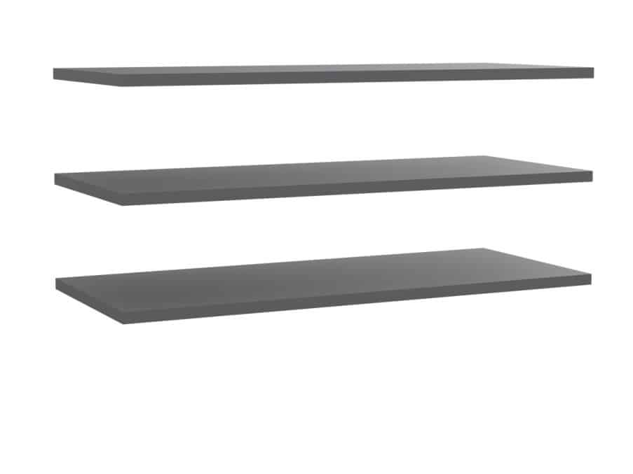 Sada 3 ks polic WNND92, šedá