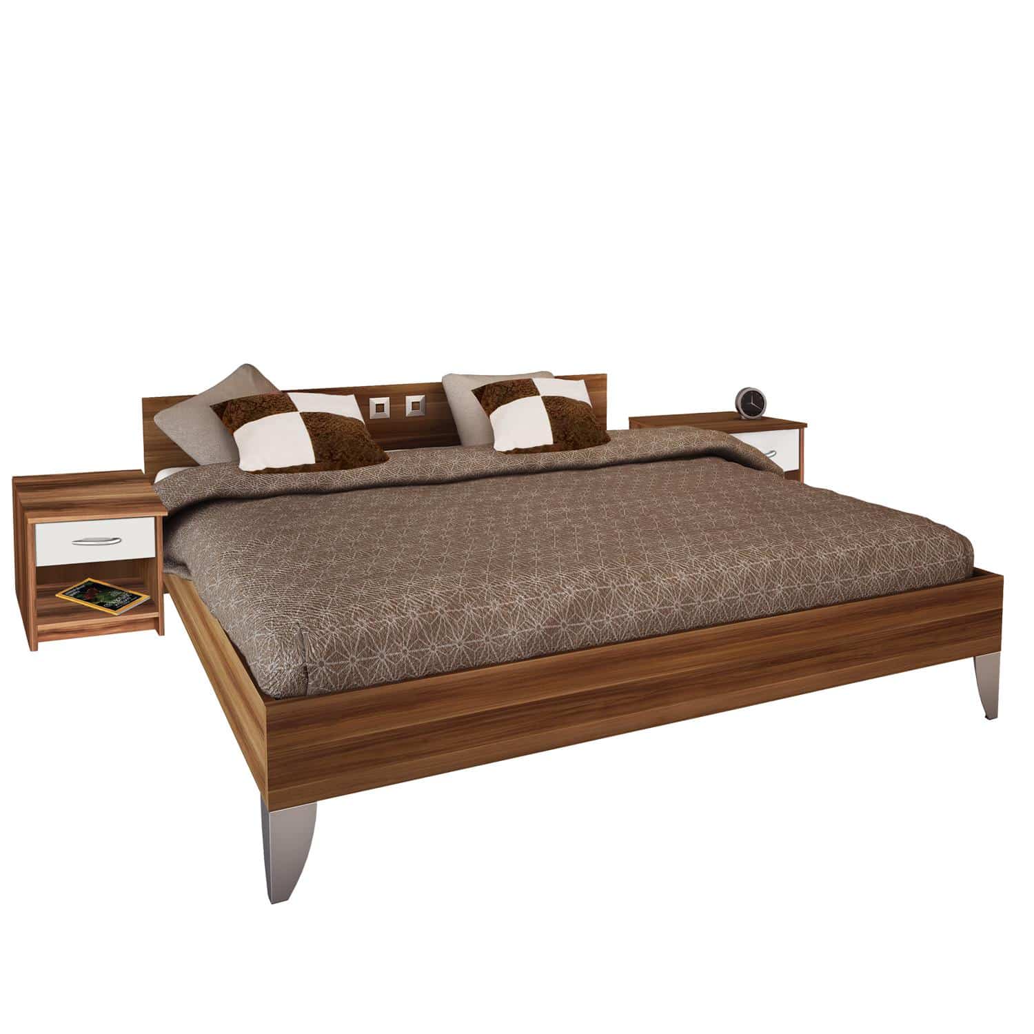 Dvoulůžko PETRA 160 x 200 cm, lamino, ořech