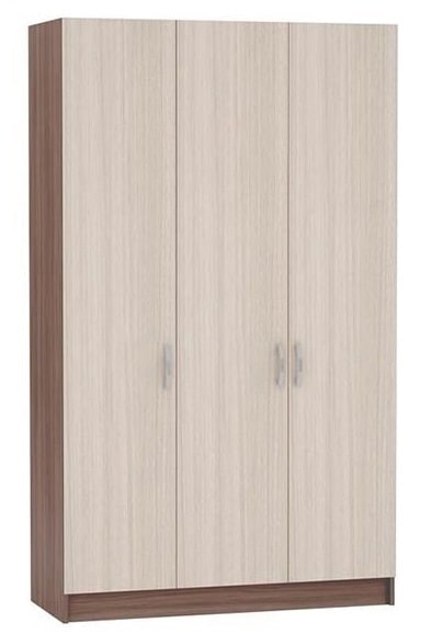 Šatní skříň BASIA 3D WK-554 s policemi sv./tm. jasan šimo