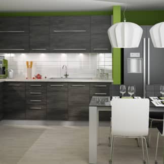 Rohová kuchyně SILVER+ 200x250 cm, korpus grey, black pine