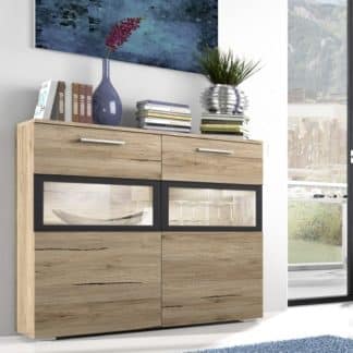 SARAH komoda TYP 45, dub san remo světlý/antracit