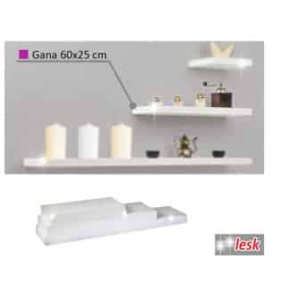 GANA police 60x25 cm, bílý lesk