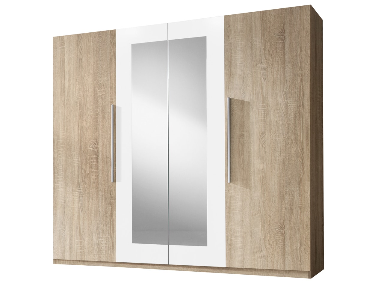 VERA skříň se zrcadlem, dub sonoma/bílá