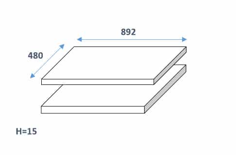 ROMA police do skříně – 2 kusy, dub