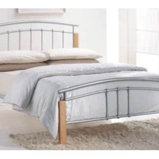 Postel MIRELA 140x200 cm s roštem, kov/masiv