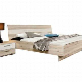 VALERIE, postel VALL18 180x200 cm, dub pískový/bílá