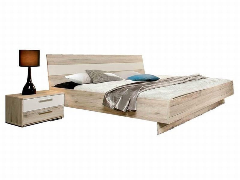 VALERIE, postel VALL18 180x200 cm, dub pískový/bílá