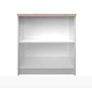TOPTY TYP 16 otevřený regál nízký, bílá/dub sonoma