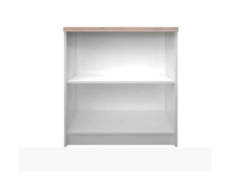 TOPTY TYP 16 otevřený regál nízký, bílá/dub sonoma