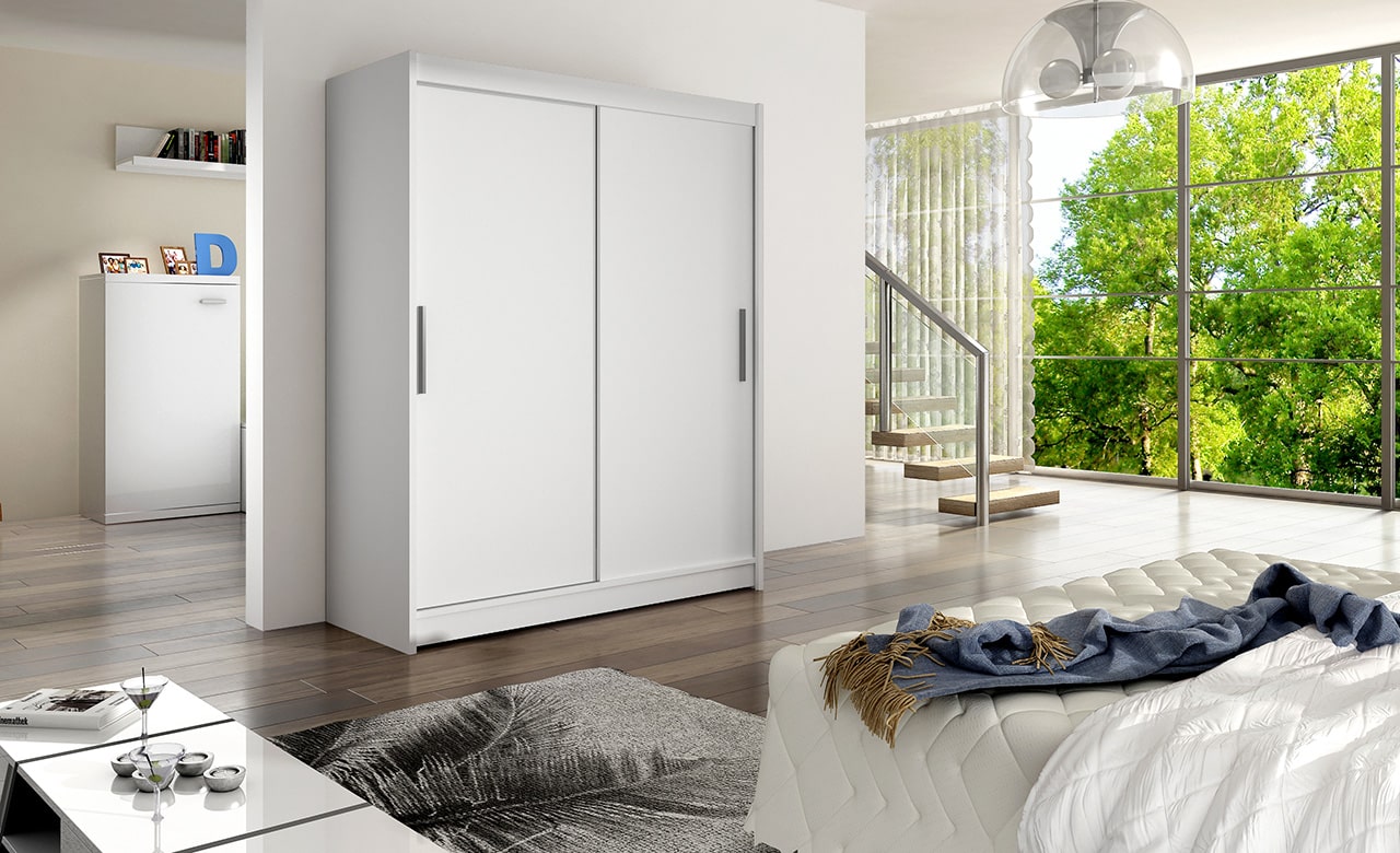 Šatní skříň WESTA I, bílý mat