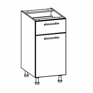 TIFFANY, dolní skříňka D40S1, bílý lesk