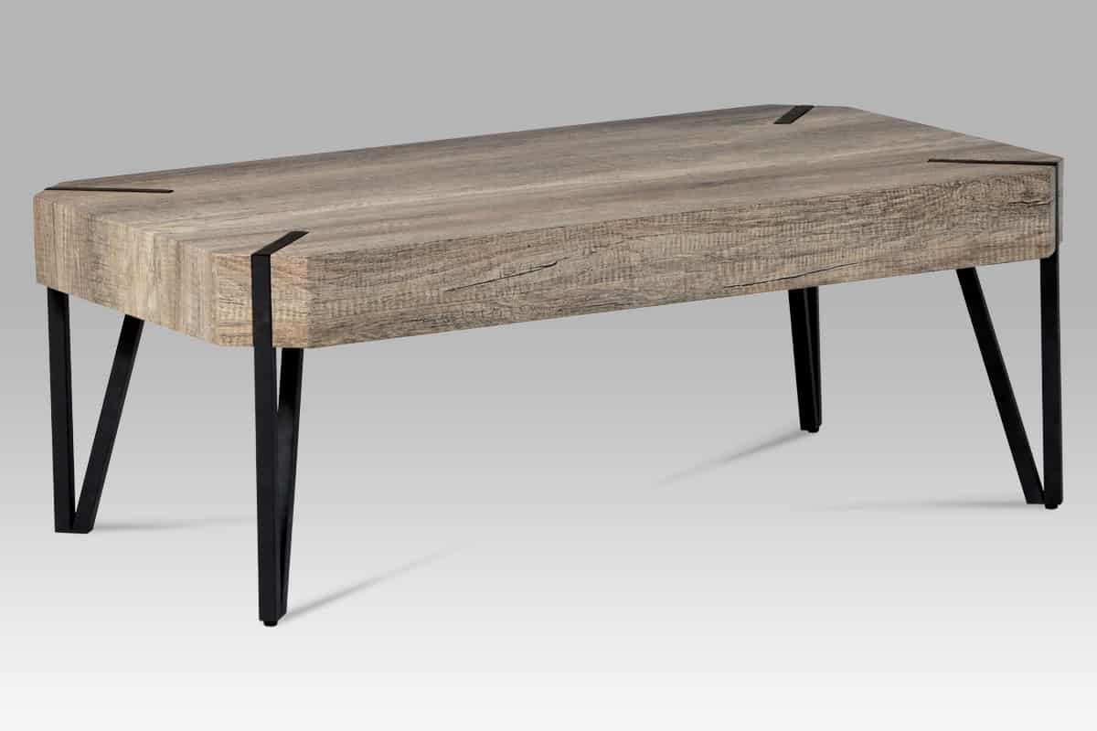 Konferenční stolek AHG-241 CAN, dub canyon grey/černá