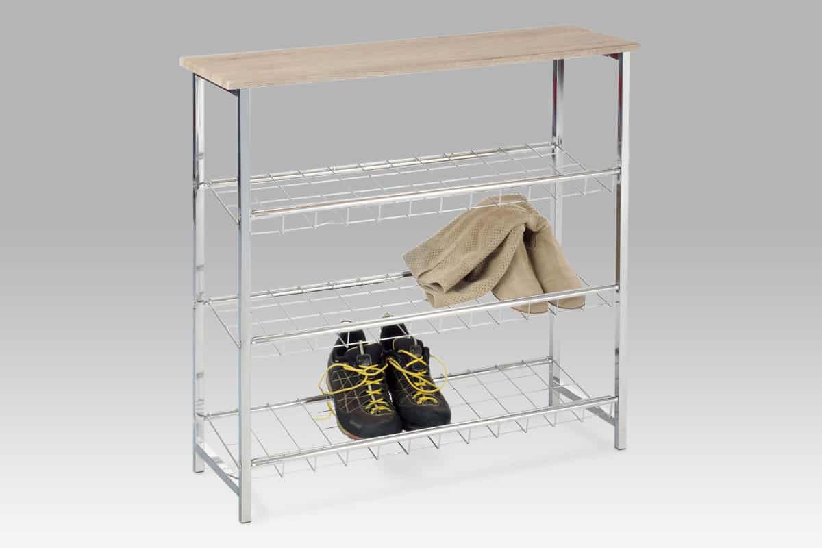 3-policový botník, chrom / san remo, 83168-19 SRE